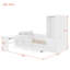 Lit plateforme double en bois avec 6 tiroirs, tablettes, bureau et garde-robe-1683970240
