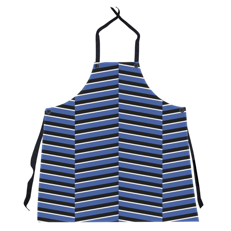 Tablier à rayures fracturées, bleu