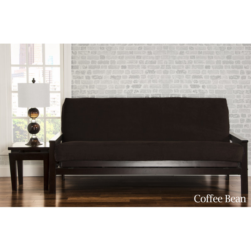Housse pour futon à coussins carrés Leupp, Grand, Grain de café
