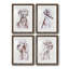 Sitting Dog I - ensemble de 4 reproductions de cadres photo-577418273-577418284