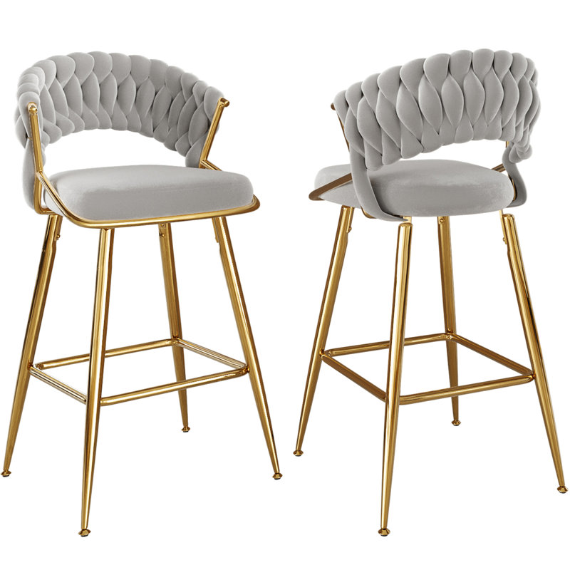 Tabouret de bar 25,2 po, Gris