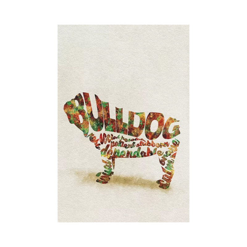 British Bulldog by Ayse Deniz Akerman - Wrapped Canvas Print, 20.32 cm H x 30.48 cm W