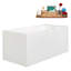 Baignoire autoportante 51 po en acrylique blanc brillant avec plateau en bambou Streamline-103682455
