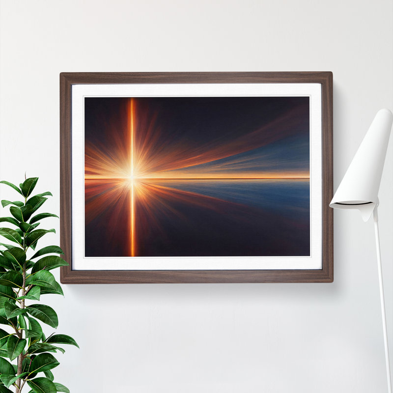 Abstract Sunset Vol.2 - Framed Print, 46cm H x 64cm W x 2cm D, Walnut Framed