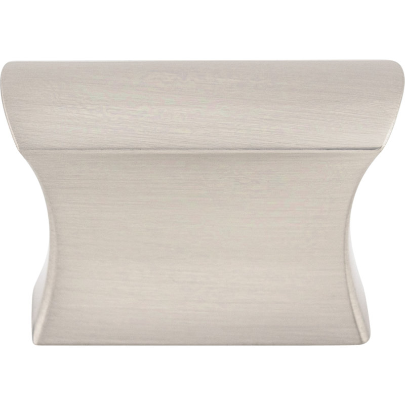 Glacier 3/4" Length Square Knob, Brushed Satin Nickel, 1 1/2" Length