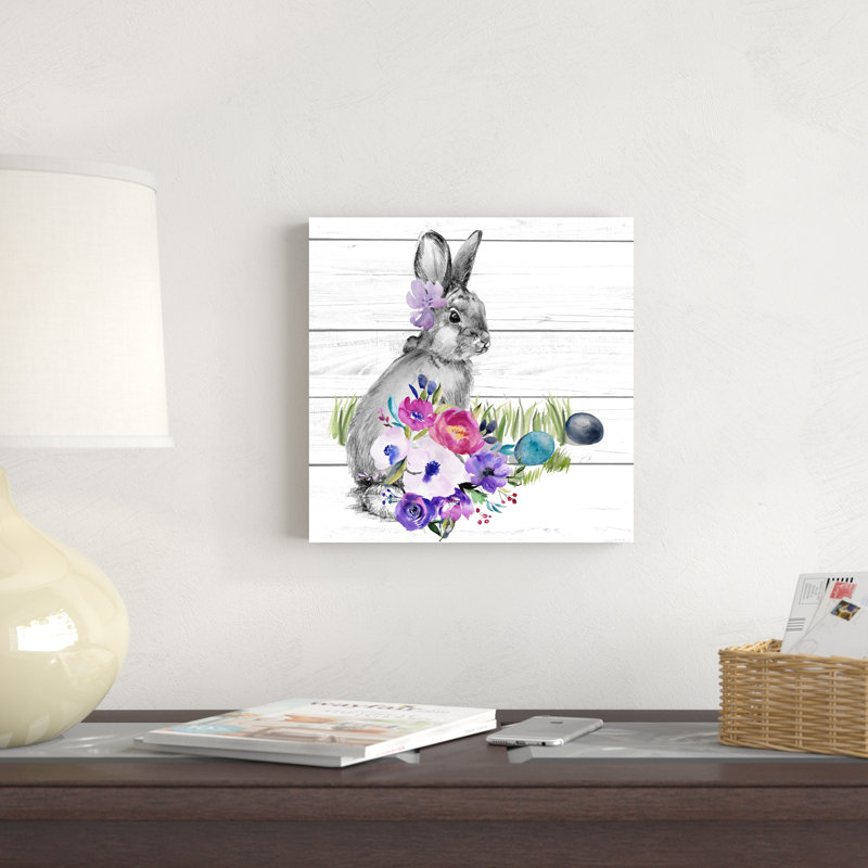 Bright Bright Bouquet I par Jennifer Paxton Parker - peinture sur toile tendue, H 12 po x l 12 po