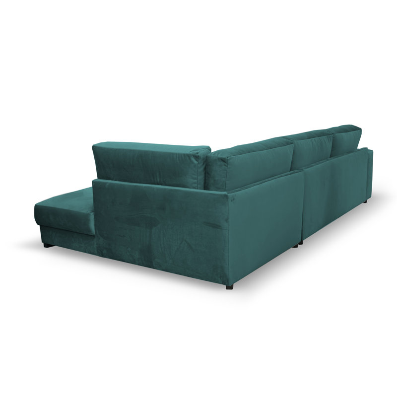 Nahkita 4 Seater Corner Sofa , Right Hand Facing, Green