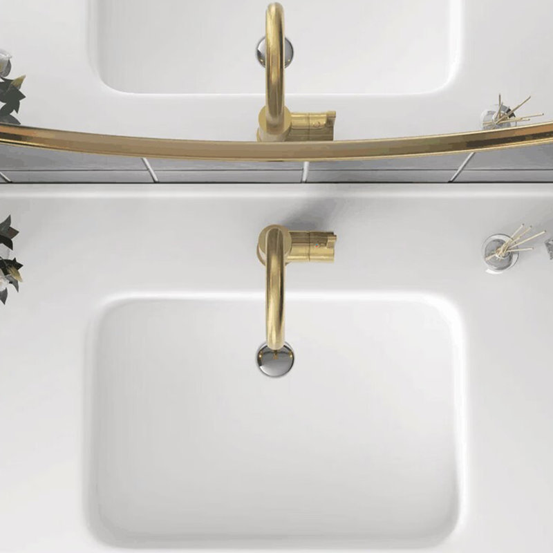 Robinet de salle de bain à un trou, Doré