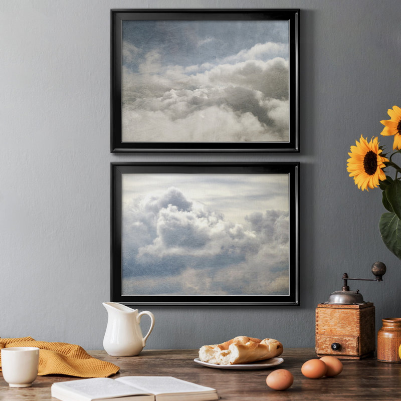 From Above I - Ensemble de 2 reproductions de cadres photo, Noir, H 24,5 po x l 37 po x P 1 po