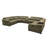 Mietoon Leather Match Large Seating Power Recliner Sectional-1248742166