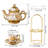 Gold Electroplated Ceramic Tea & Coffee Set