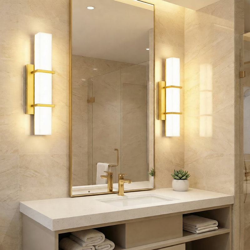 Set of 2 Dimmable Minimalist Hardwired Wall Sconces, Matte Black