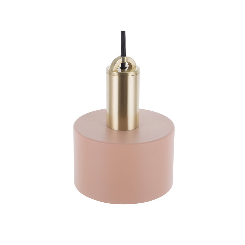 1 - Light Bell Pendant, Gold, Pink