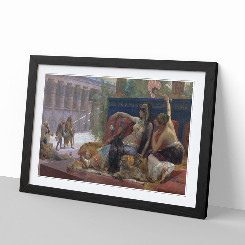 Cleopatra by Alexandre Cabanel - Picture Frame Painting, 48cm H x 65cm W x 2cm D, Black Framed