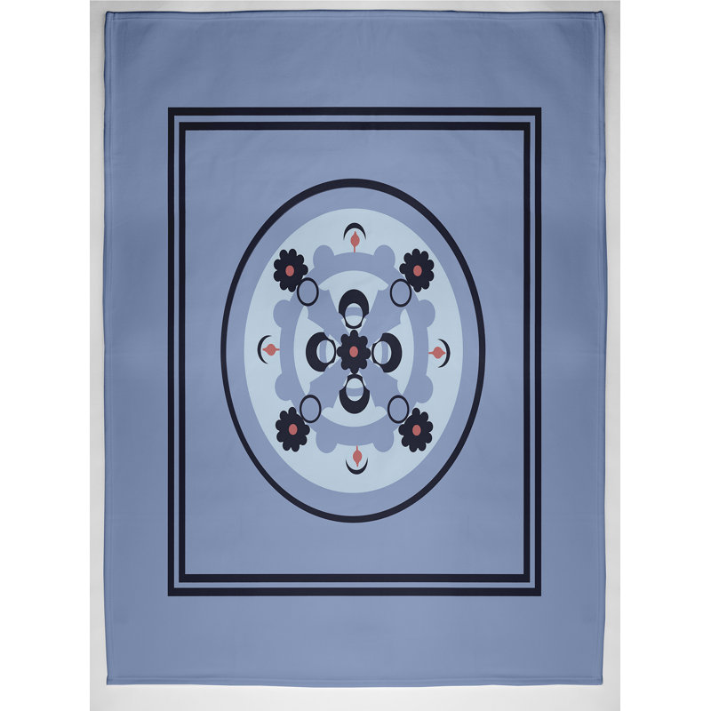 Jeté polaire Kaleidoscope, L 60 po x l 50 po, Bleuet (bleu pâle / bleu marine)