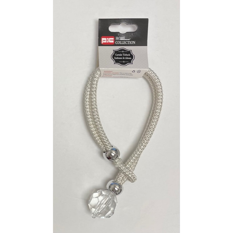 Attache de rideau (17 po) - Boule, Blanc