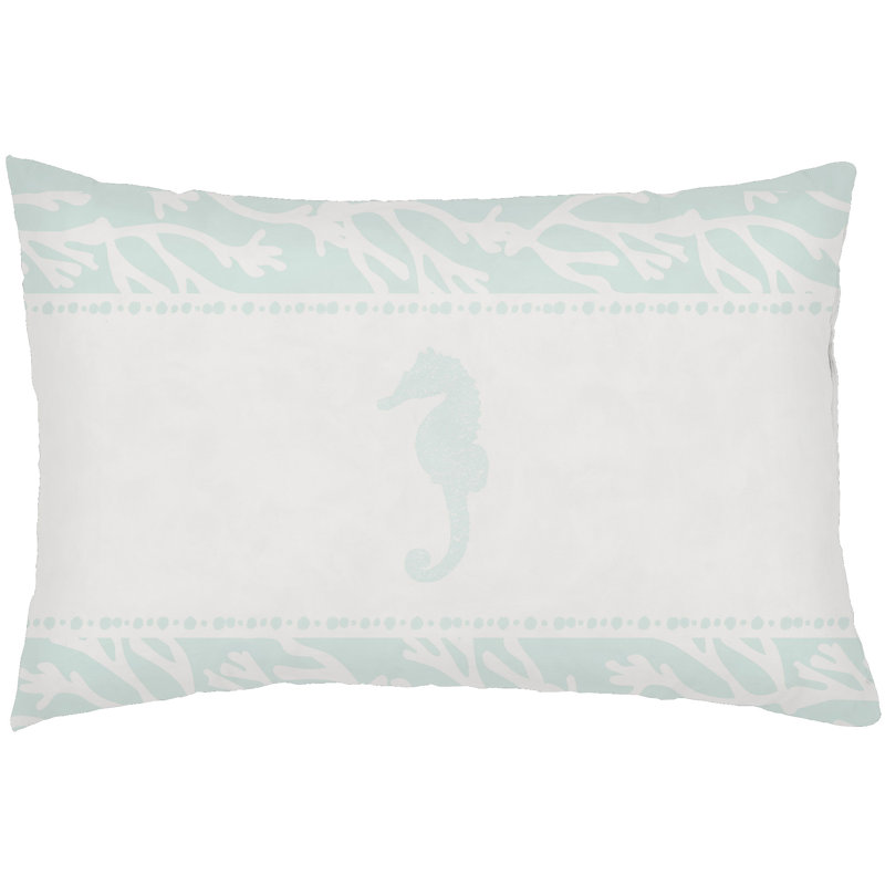 Seasalt And Seahorses Indoor/Outdoor Throw Pillow