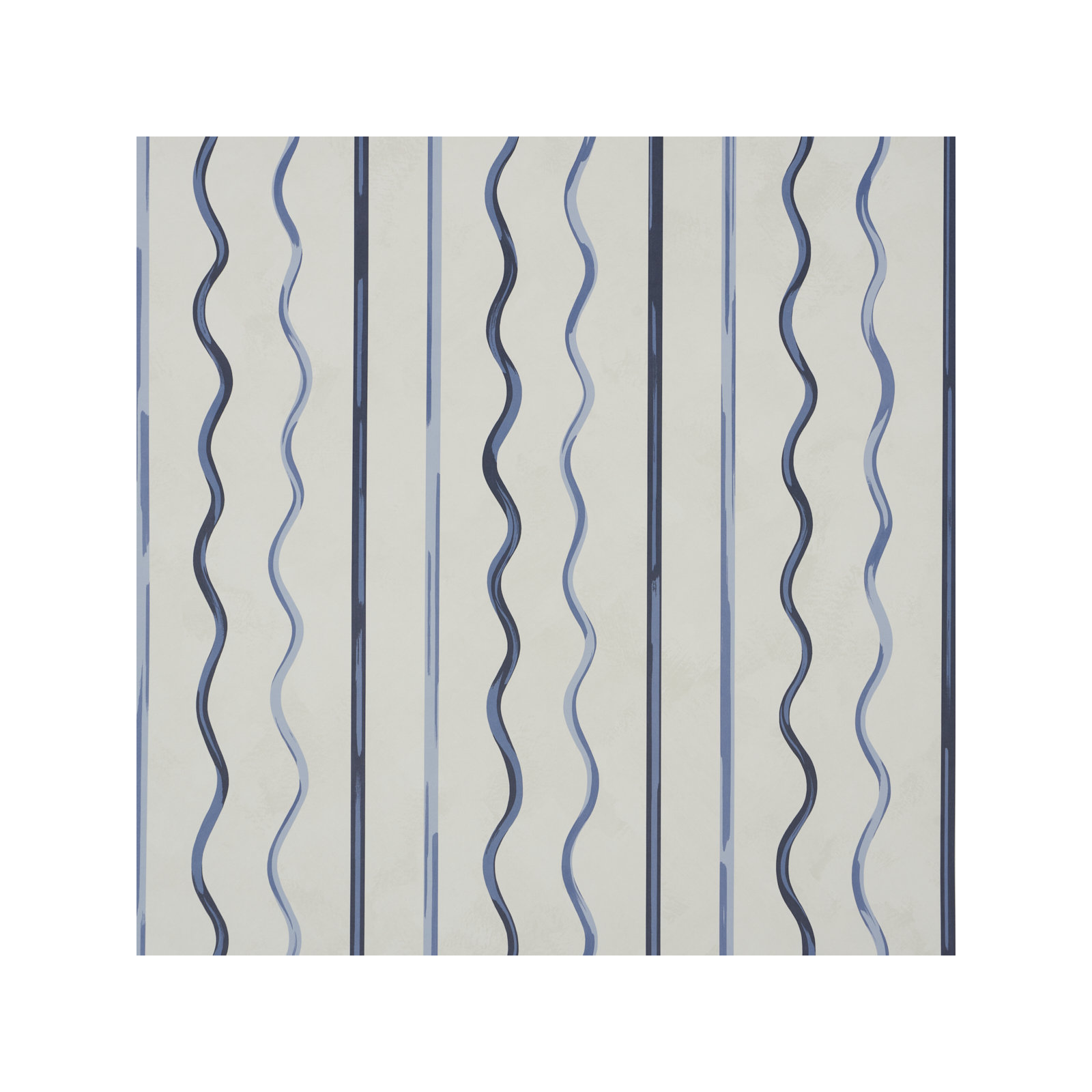 Schumacher x Backdrop Affogato Wallpaper, Cornflower/Deep Navy