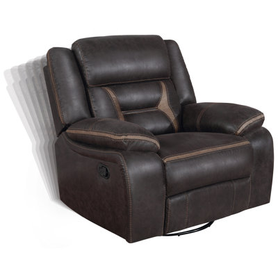 Hartt Upholstered Tufted Back Glider Recliner
