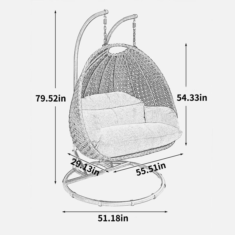 Double Swing Chair with Stand