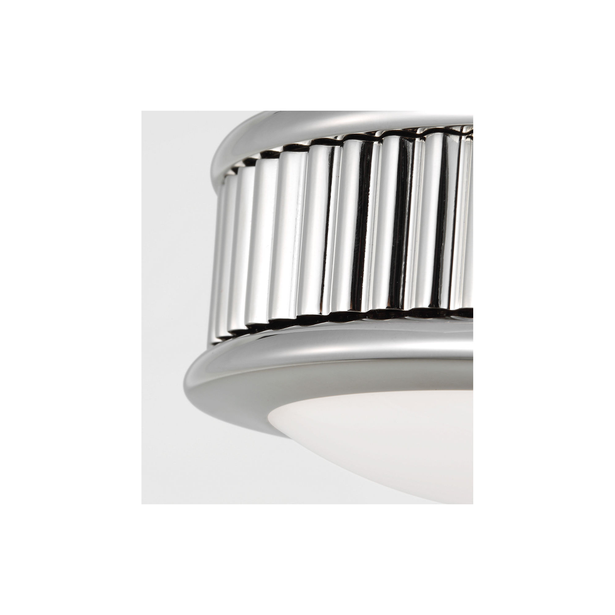 Rigsby Flush Mount, Polished Nickel, 2" H x 5" W x 5" D