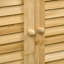Armoire de salle de bain en bambou avec plusieurs tablettes et portes, naturel