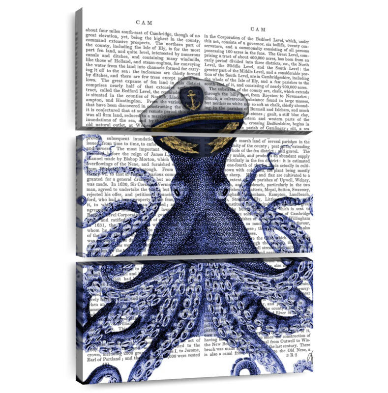 Capitaine Brampt pieuvre, H 65 po x l 42 po