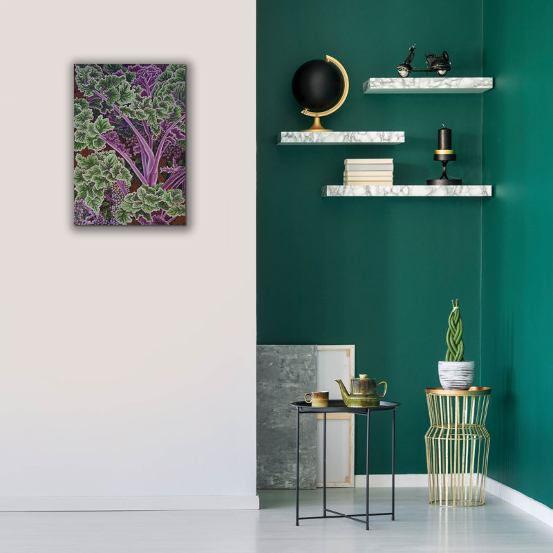 «Epic Graffiti» «Cabbage Stalks» par Andrea Strongwater, art mural sur toile, H 26 po x l 18 po x P 0,75 po