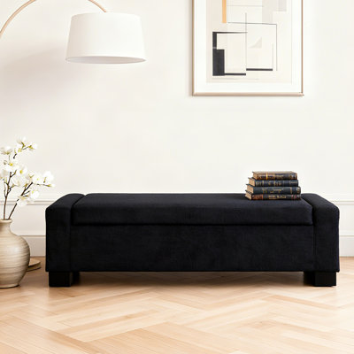 Banc repose-pieds, repose-pieds rectangulaire avec rangement caché