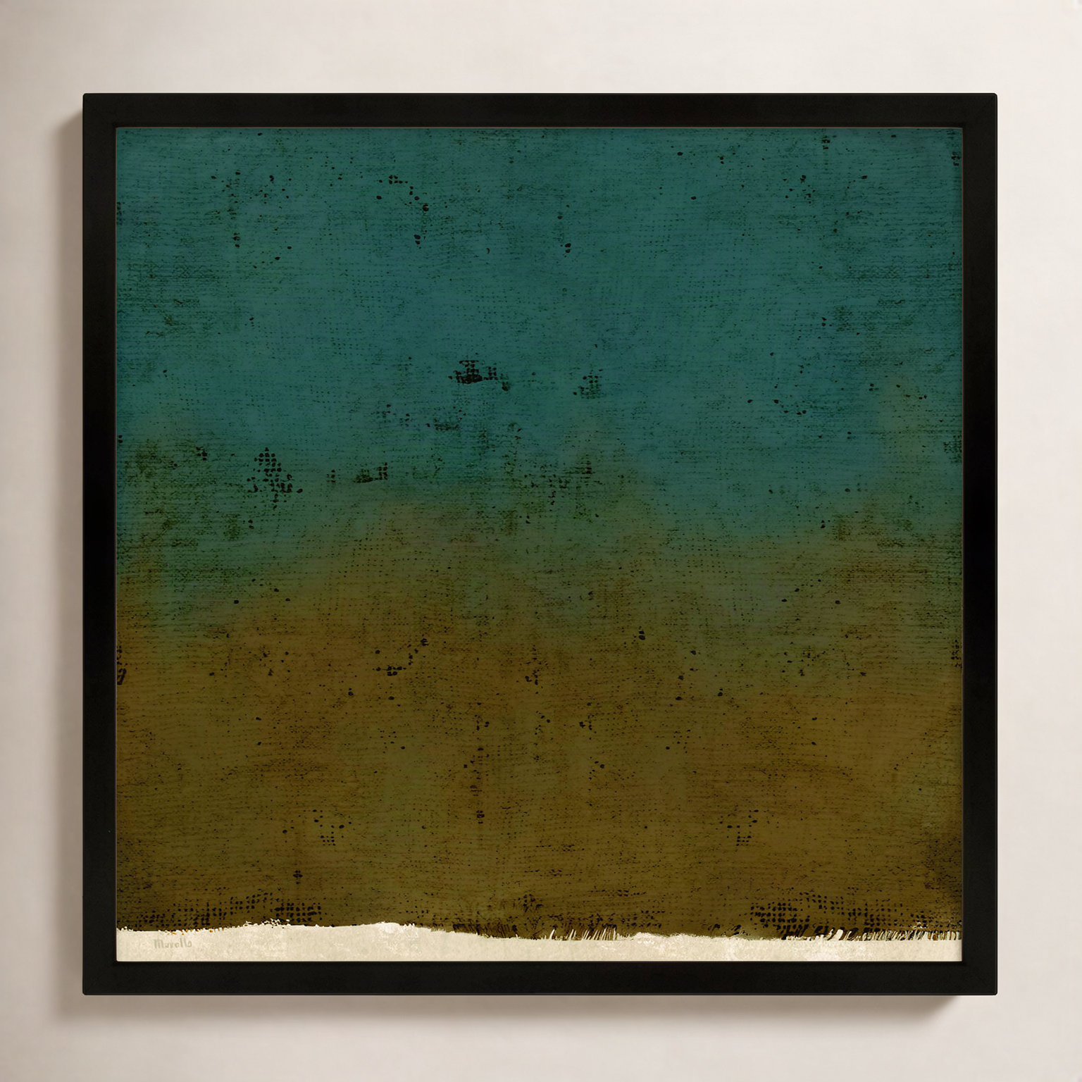 Pond 1 by Marco Marella for Studio M - Framed Wall Art, 24" H x 24" W, Canvas, Black