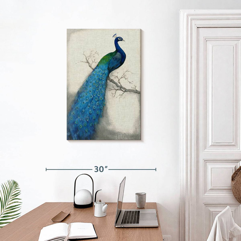 Bleu paon Brampt I, H 30 po x l 20 po