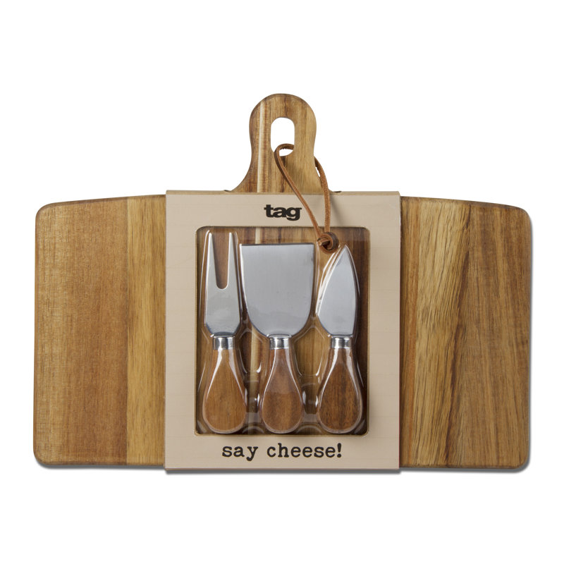 Ensemble de 4 planches à fromage Long en bois d'acacia