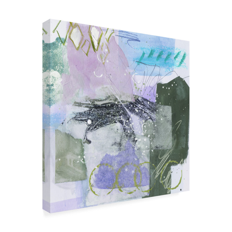 «Snow Petal I» sur toile, H 18 po x l 18 po