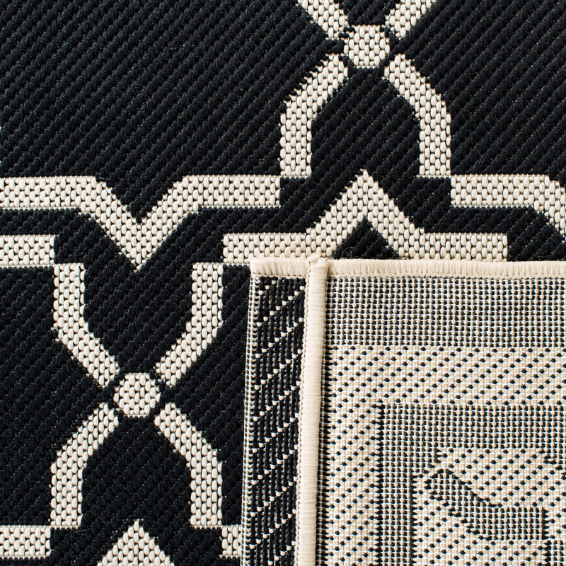 Tapis d'intérieur / extérieur à motif géométrique Dirks Performance, Rectangle 4 pi x 5 pi 7 po