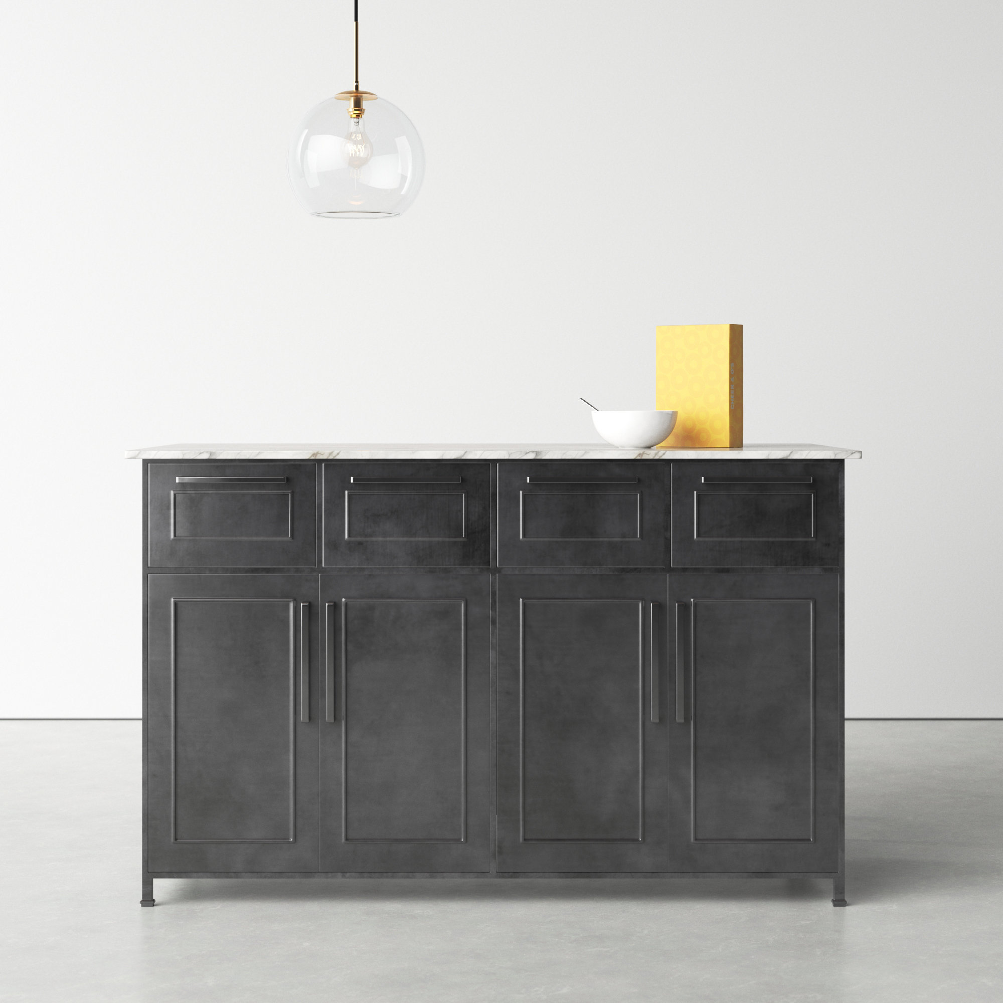 Lydia Marble Top Kitchen Island