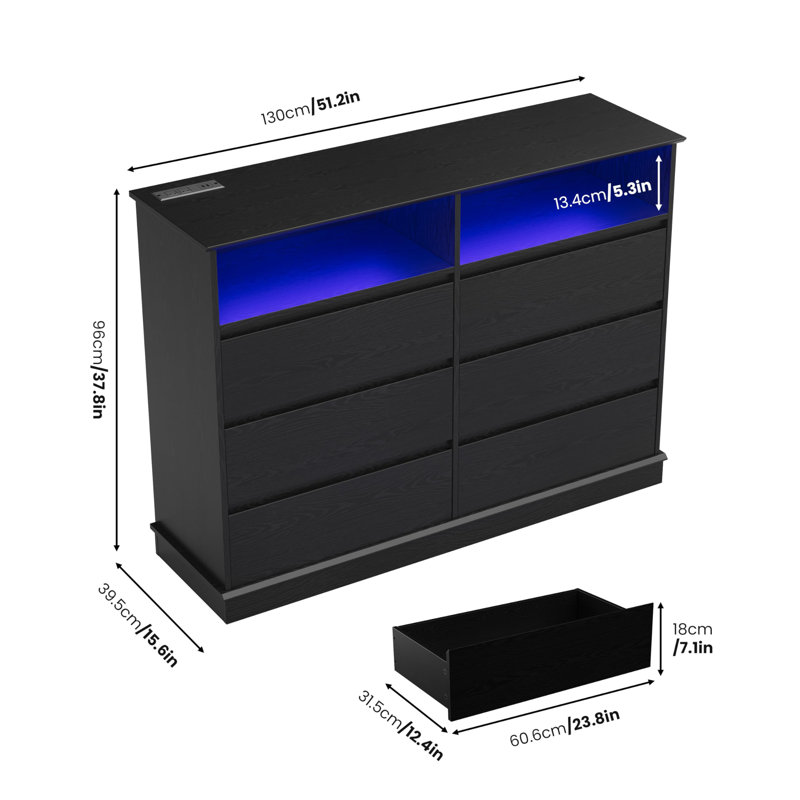 2.5cm W Chest of Drawers