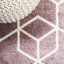 Tapis rose / blanc Mashawna Blocks-1298227571