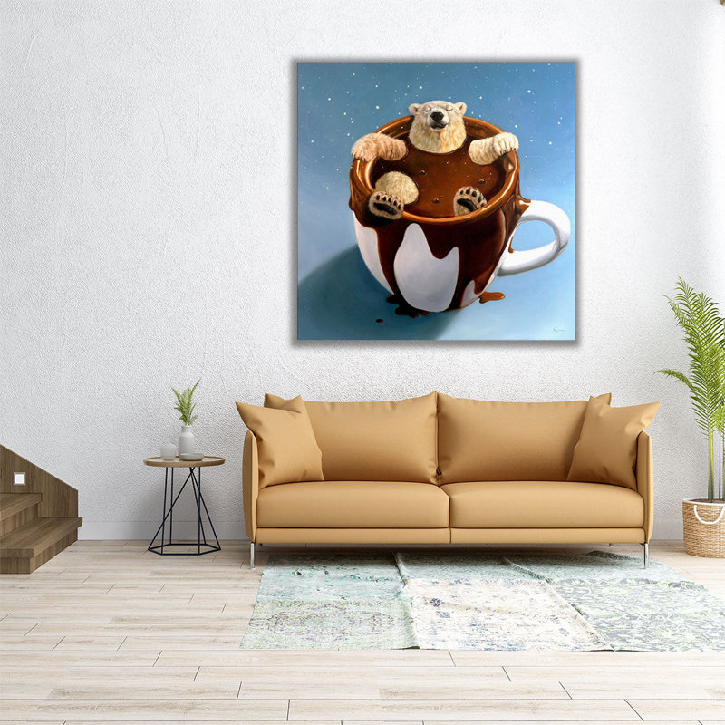 Chocolat au chocolat - reproduction d'art sur toile, H 30 po x l 30 po
