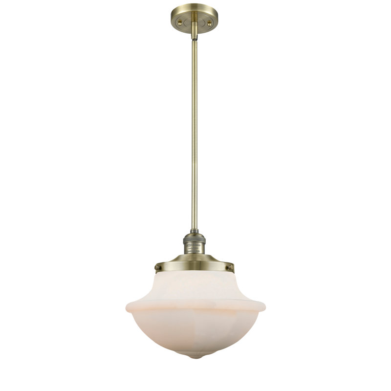 Luminaire suspendu 1 lumière Calliope, Laiton antique