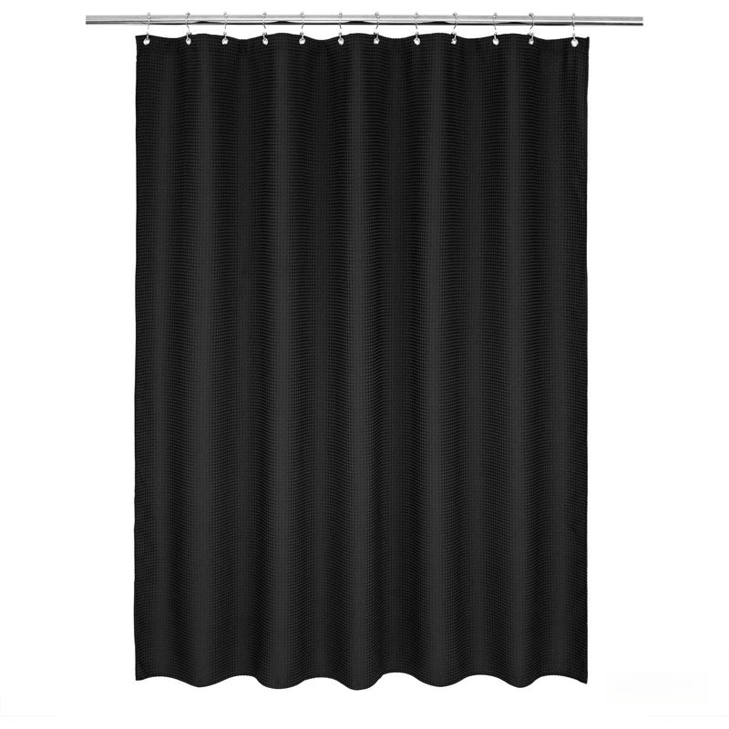 Rideau de douche Luxury, H 78 po x l 71 po, Noir, noir, noir, noir