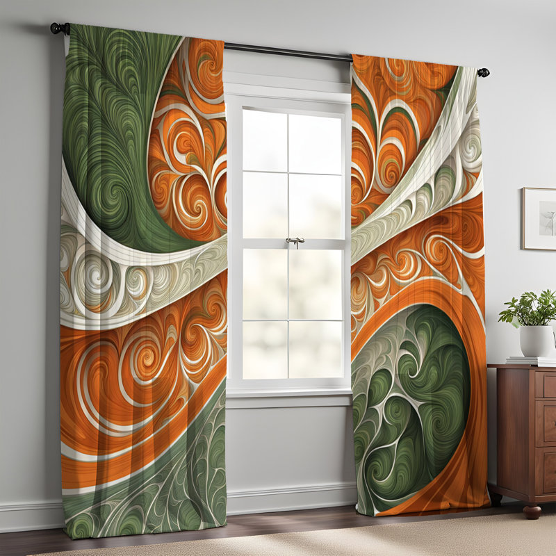 Paire de rideaux semi-transparents Elenoa, L 20 po x L 61 po
