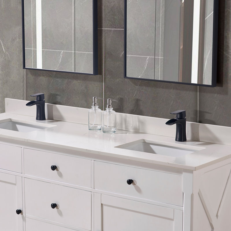 Frosinone 73" Double Bathroom Vanity Top, Blanc de Milan