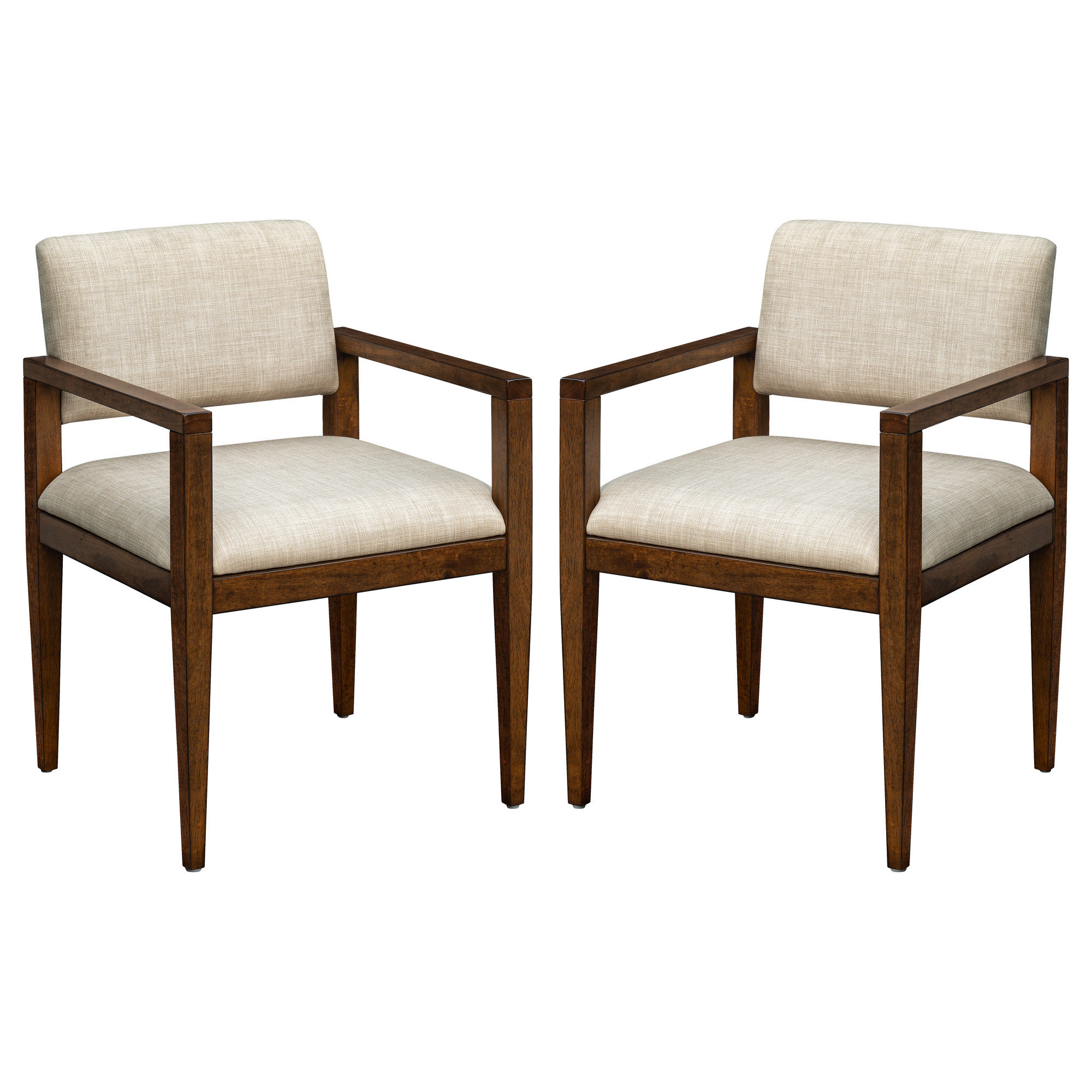 Hokku Designs Druscilla Upholstered Dining Chairs with Arms Wayfair