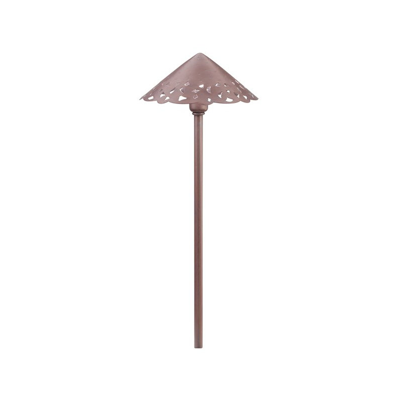 Addysin Textured Tannery Bronze Low Voltage Metal Pathway Light, Textured Tannery Bronze