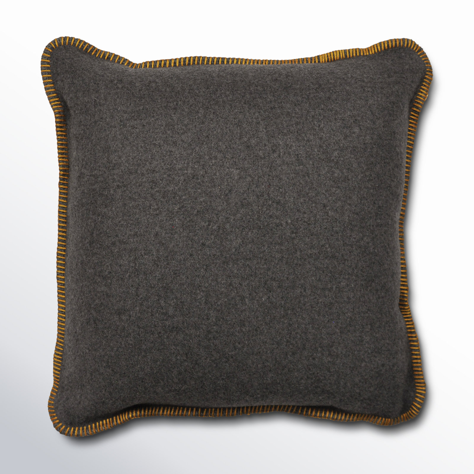 Hilma 20" x 20" Wool Throw Pillow, Gold