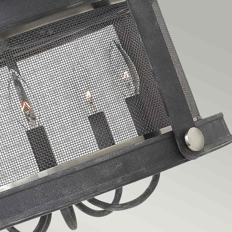 Beechwood 5 - Light Lantern Pendant, Aged Zinc