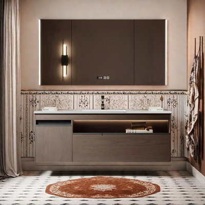 Armoire de salle de bain de style roche moyen