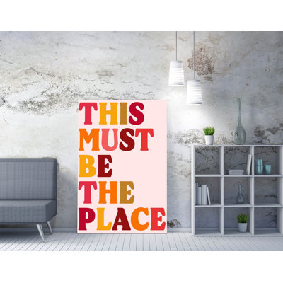 This Must Be The Place Music Lyrics Canvas Wall Art Print Picture | Talking Heads Inspired Quote Wall Decor