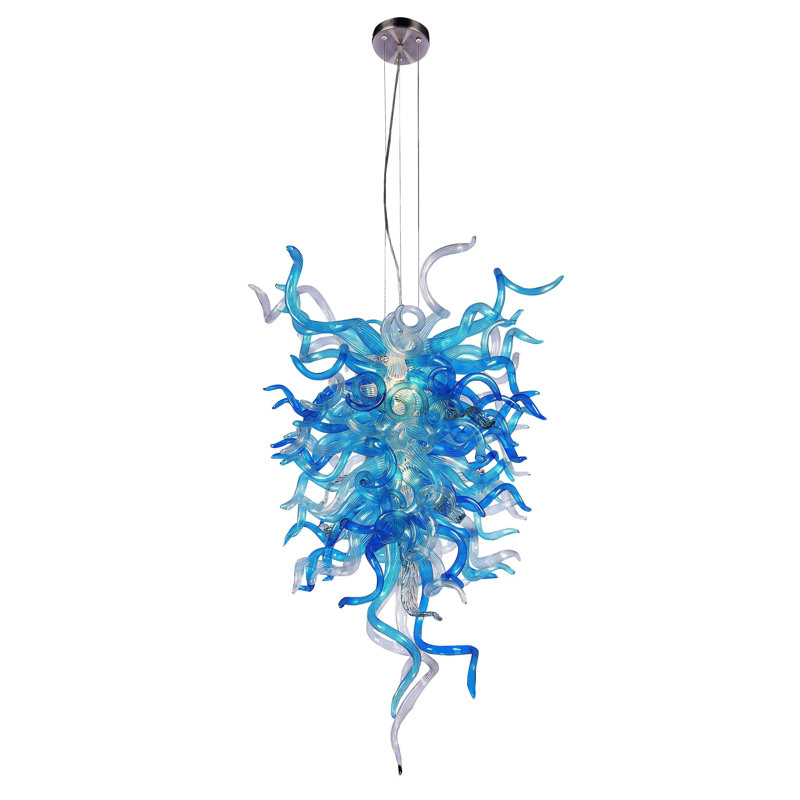 Lustre en verre de Spoutnik de 45 po Radersburg Murano, Transparent
