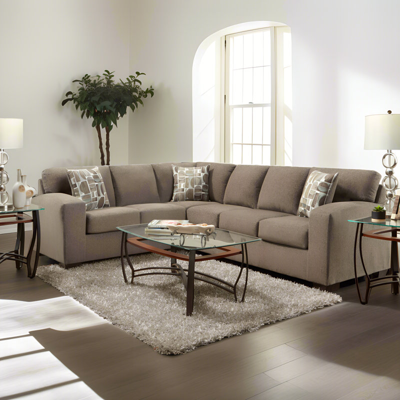 Canapé modulaire moderne en tissu espresso Bergen